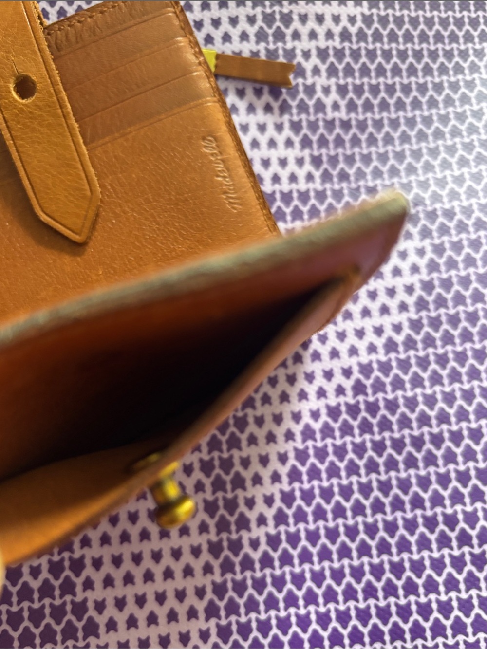 Madewell Tan Leather Snap Wallet - Picture 6 of 6